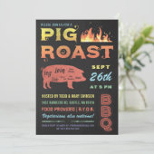 Einladungen für Schweinesäute| GRILLEN Chalkboard (Stehend Vorderseite)