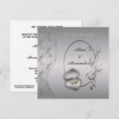 Einladungen für Silberhochzeiten (Vorne/Hinten)
