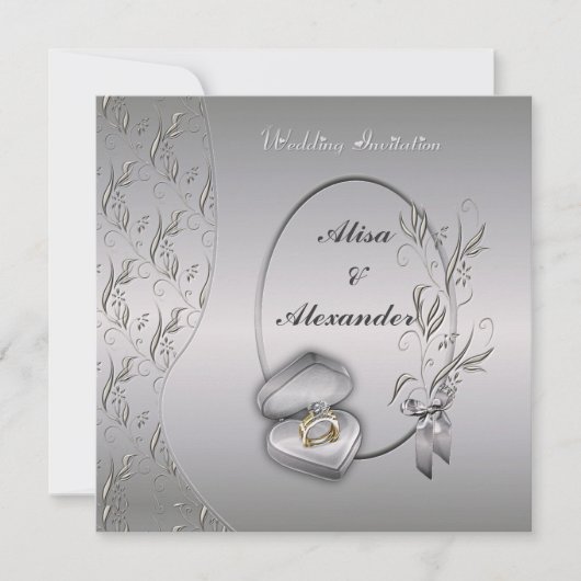 Einladungen für Silberhochzeiten (Vorderseite)