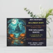 Einladungen für Spuk Manor Halloween-Party (Stehend Vorderseite)