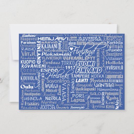 Einladungen für Städte in Finnland (Vorderseite)