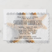 Einladungen für Starfish Beach Boy oder Girl Baby  (Rückseite)