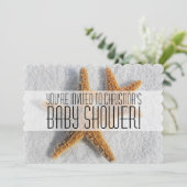 Einladungen für Starfish Beach Boy oder Girl Baby  (Stehend Vorderseite)
