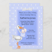 Einladungen für Stork und Twin Boys (Vorne/Hinten)