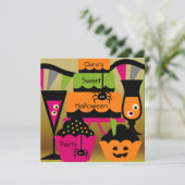 Einladungen für süßes Halloween-Party (Stehend Vorderseite)