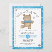 Einladungen für Teddy Bear Baby Shower (Vorderseite)