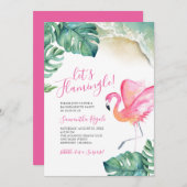 Einladungen für tropischen Junggeselinnen-Abschied (Vorne/Hinten)