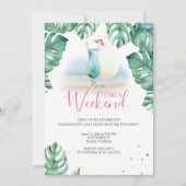 Einladungen für tropischen Junggeselinnen-Abschied (Vorderseite)