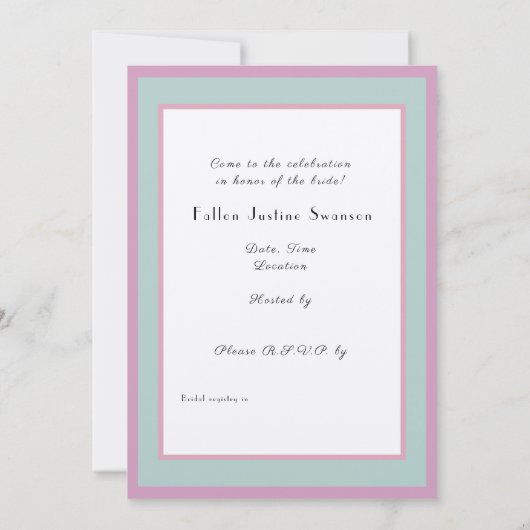 Einladungen für unvergessliche Rose (Rückseite)