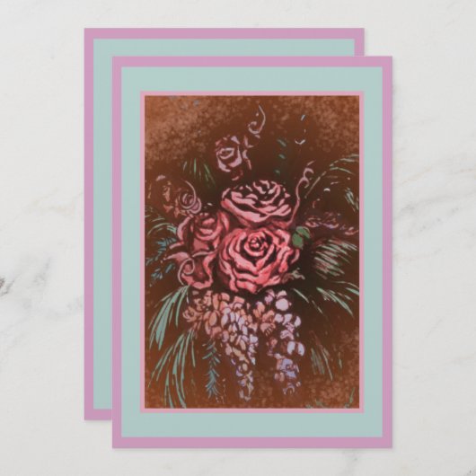 Einladungen für unvergessliche Rose (Vorne/Hinten)