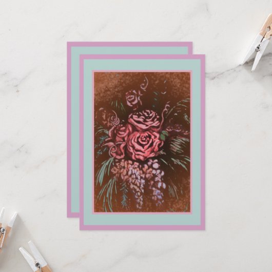 Einladungen für unvergessliche Rose (Vorderseite/Rückseite Beispiel)