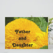 Einladungen für Vater und Tochter Karten Blume (Stehend Vorderseite)