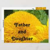 Einladungen für Vater und Tochter Karten Blume (Vorne/Hinten)