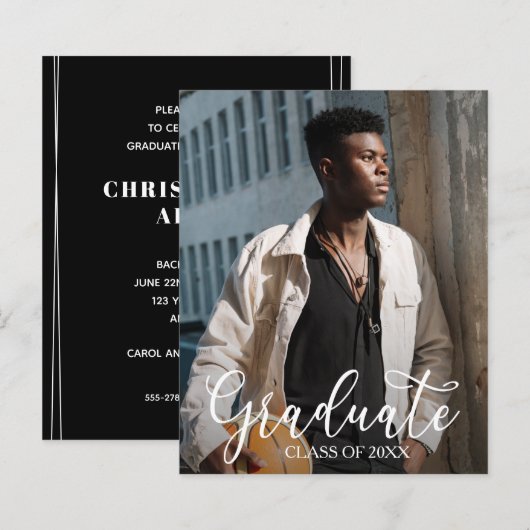 Einladungen für vertikale Foto (Vorne/Hinten)