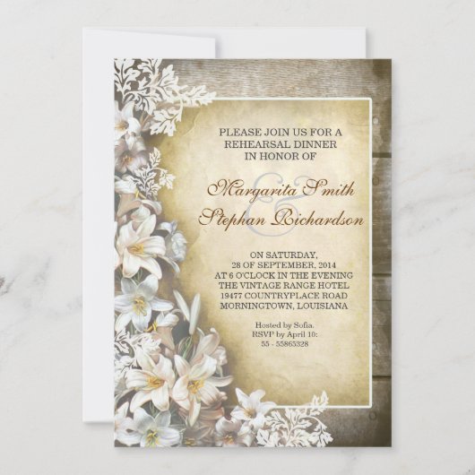 Einladungen für viktorianische Probe (Vorderseite)