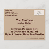 Einladungen für Vintage Baseball-Postkarten (Rückseite)