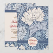 Einladungen für Vintage Blume (Vorne/Hinten)