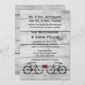 Einladungen für Vintage Fahrradhochzeiten (Vorne/Hinten)