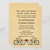 Einladungen für Vintage Fahrradhochzeiten (Vorne/Hinten)