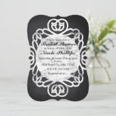 Einladungen für Vintage Frame Bridal Dusche (Stehend Vorderseite)