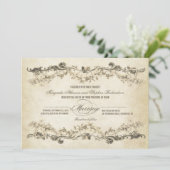 Einladungen für Vintage Hochzeiten (Stehend Vorderseite)