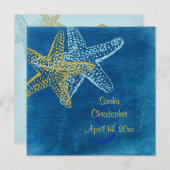 Einladungen für Vintage Hochzeiten am Strand (Vorne/Hinten)