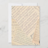 Einladungen für Vintage Musical Floral Polterabend (Rückseite)