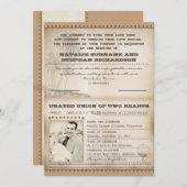 Einladungen für Vintage Palmen (Vorne/Hinten)