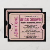 Einladungen für Vintage Rosa Brautparty (Vorne/Hinten)