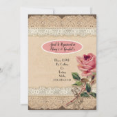 Einladungen für Vintage Rosen Polterabend (Rückseite)