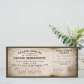 Einladungen für Vintage Typografie-Abschluss (Stehend Vorderseite)