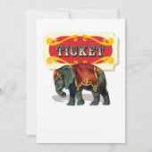 Einladungen für Vintage Zirkustiere Kinderdusche (Rückseite)