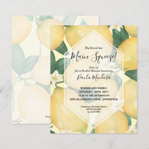 Einladungen für Wasserfarben Lemons Bridal Dusche