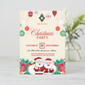 Einladungen für Weihnachtsfeiern individuell anpas (Stehend Vorderseite)