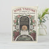 Einladungen für Weinproben / 2 (Stehend Vorderseite)
