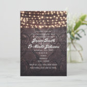 Einladungen für Western Herz in Holz und Licht (Stehend Vorderseite)