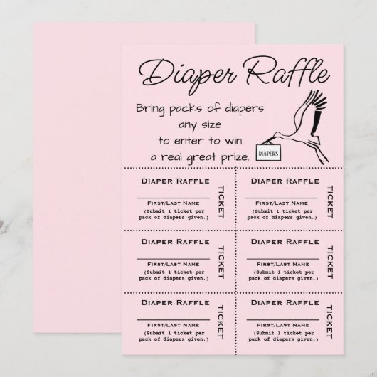 Einladungen für Windeln (Vorne/Hinten)