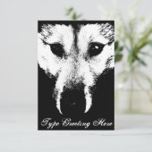 Einladungen für Wolf-Jungtiere Personalisierte Hus (Stehend Vorderseite)