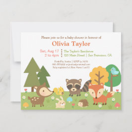 Einladungen für Woodland Animal Themed Baby Dusche