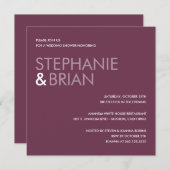 Einladungen für zeitgenössische Charm-Polterabend (Vorne/Hinten)