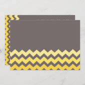 Einladungen für Zickzack Babydusche (Vorne/Hinten)