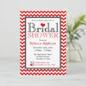 Einladungen für Zickzack Braun- und Brautdusche (Stehend Vorderseite)