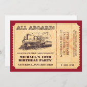 Einladungen für Zugfahrkarten (Vorne/Hinten)