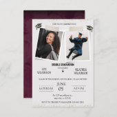 Einladungen für zwei Abschlüsse (Vorne/Hinten)