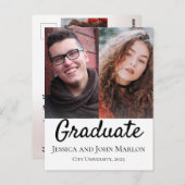 Einladungen für zwei Absolventen (Vorne/Hinten)