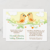 Einladungen für zwei Liebesvögel (Vorne/Hinten)