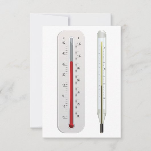 Einladungen für zwei Thermometer (Vorderseite)