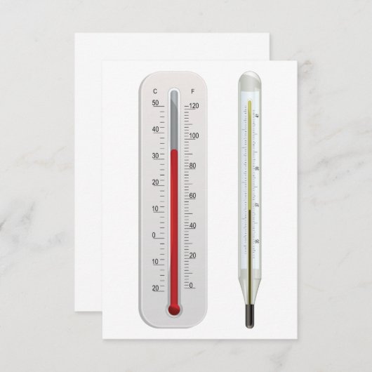 Einladungen für zwei Thermometer (Vorne/Hinten)