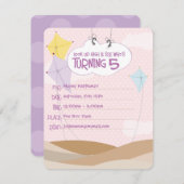 Einladungen | Geburtstag | Kites am Meer (Vorne/Hinten)