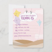 Einladungen | Geburtstag | Kites am Meer (Vorderseite)